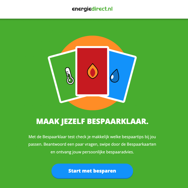 De Bespaarklaar test - energiedirect.nl header